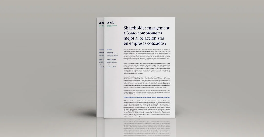 Shareholder engagement: ¿Cómo comprometer mejor a los accionistas en empresas cotizadas?