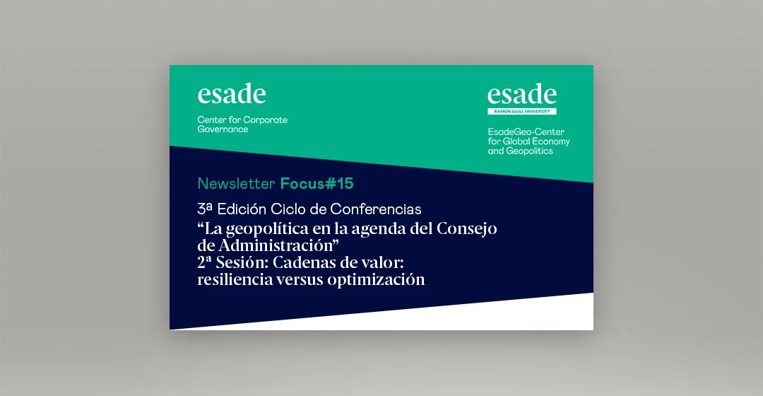3a Edición Ciclo de Conferencias: "La geopolítica en la agenda del Consejo de Administración"