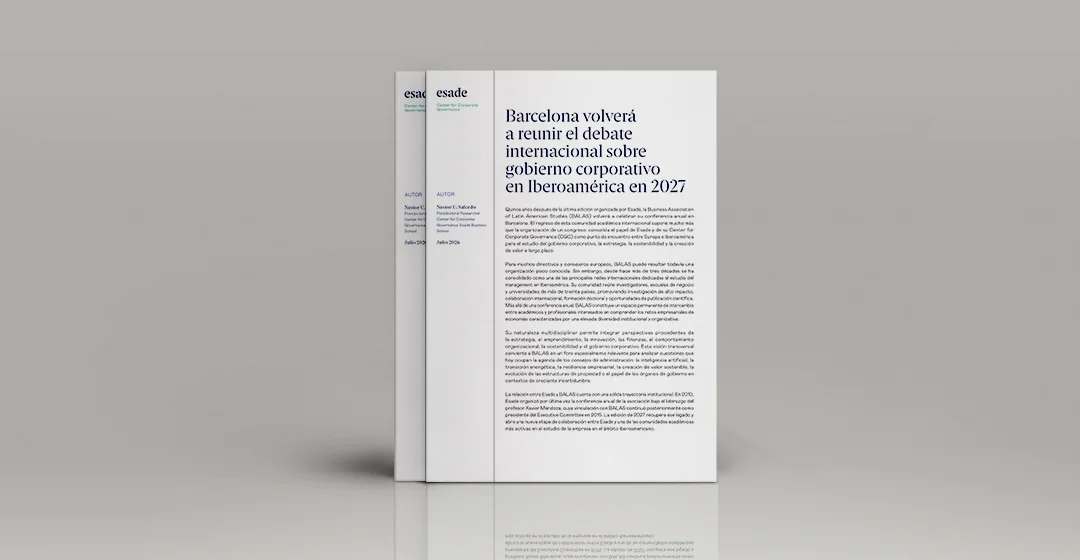 Barcelona volverá a reunir el debate internacional sobre gobierno corporativo en Iberoamérica en 2027