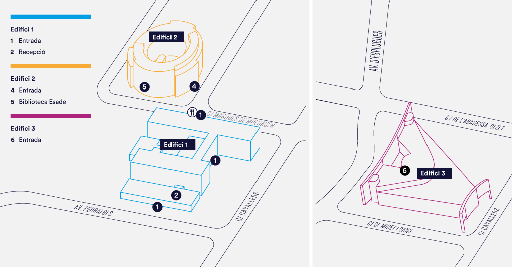 Mapa Esade Campus Pedralbes